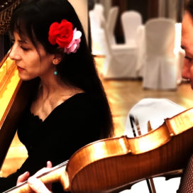 Arpa y violín eventos | ContratarArtistas.com