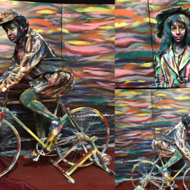 Estatuas Humanas Ciclista impresionista | ContratarArtistas.com