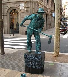 Estatua Humana Agricultor vintage | ContratarArtistas.com